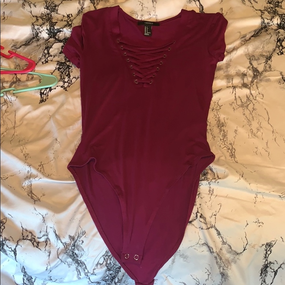 Maroon bodysuit